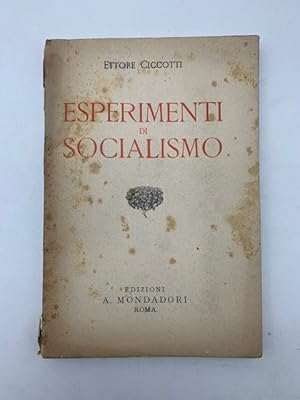 Bild des Verkufers fr Esperimenti di socialismo zum Verkauf von Coenobium Libreria antiquaria