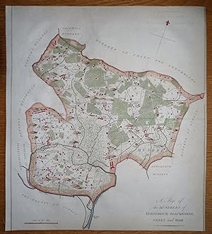 Antique Map TENTERDEN HUNDRED, KENT Woodchurch, Shadoxhurst, Hamstreet Hasted 1790