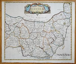 Antique Map SUFFOLK, Robert Morden, original 1695