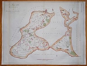 Antique Map WACHLINGSTONE HUNDRED, KENT Tonbridge, Tunbridge Wells, Hasted 1782