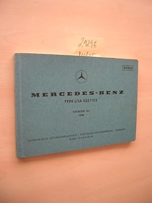 Mercedes Benz. Type L/LA 322/1113. Catalog "C"