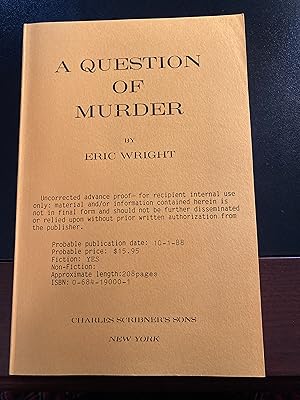 A Question of Murder: An Inspector Charlie Salter Mystery, ("Charlie Salter" Mystery Series #6), ...