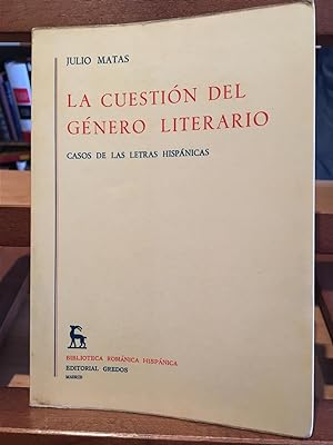 LA CUESTION DEL GENERO LITERARIO
