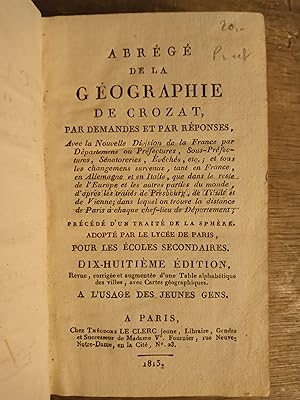 Abrégé de la géographie de Crozat