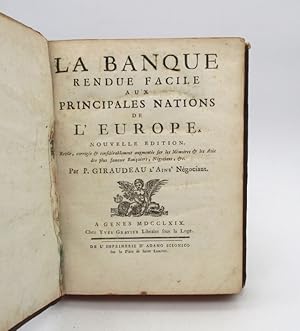 Seller image for La Banque rendue facile aux principales nations de l'Europe for sale by L'Ancienne Librairie