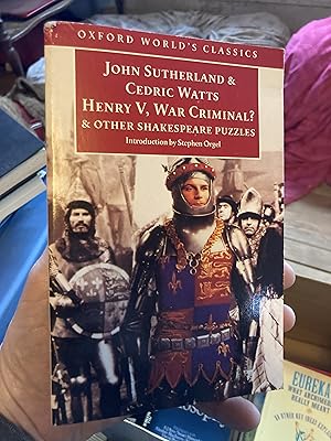 Imagen del vendedor de Henry V, War Criminal?: and Other Shakespeare Puzzles (Oxford World's Classics) a la venta por A.C. Daniel's Collectable Books