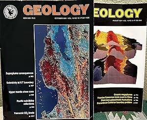 Immagine del venditore per Geology Magazine August 1991 Vol 19 No. 8 & October 1991 Vol 19 No.10 venduto da Crossroads Books