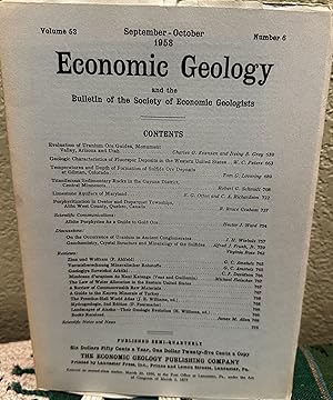 Seller image for Economic Geology and the Bulletin of the Society of Economic Geologists Volume 53 Number 6 for sale by Crossroads Books