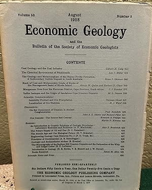 Imagen del vendedor de Economic Geology and the Bulletin of the Society of Economic Geologists Volume 53 Number 5 a la venta por Crossroads Books