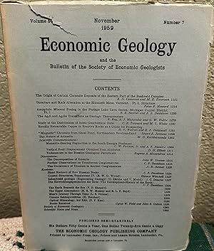 Immagine del venditore per Economic Geology and the Bulletin of the Society of Economic Geologists Volume 54 Number 7 venduto da Crossroads Books