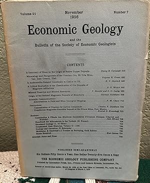 Immagine del venditore per Economic Geology and the Bulletin of the Society of Economic Geologists Volume 51 Number 7 venduto da Crossroads Books