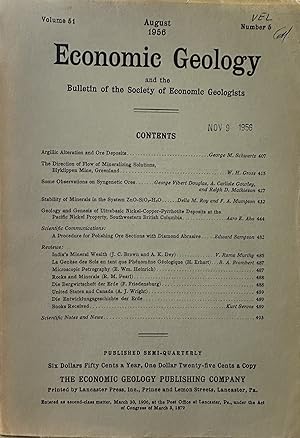 Imagen del vendedor de Economic Geology and the Bulletin of the Society of Economic Geologists Volume 51 Number 5 a la venta por Crossroads Books