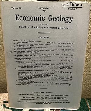 Imagen del vendedor de Economic Geology and the Bulletin of the Society of Economic Geologists Volume 49 Number 7 a la venta por Crossroads Books