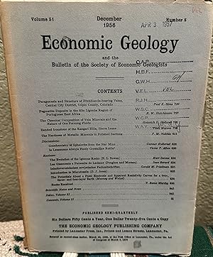 Imagen del vendedor de Economic Geology and the Bulletin of the Society of Economic Geologists Volume 51 Number 8 a la venta por Crossroads Books