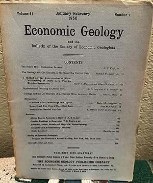 Immagine del venditore per Economic Geology and the Bulletin of the Society of Economic Geologists Volume 51 Number 1 venduto da Crossroads Books