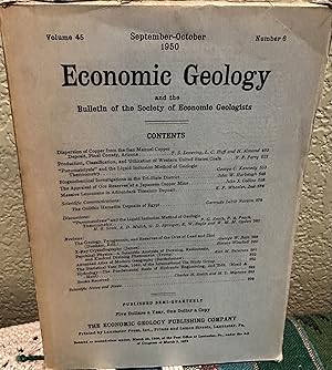 Imagen del vendedor de Economic Geology and the Bulletin of the Society of Economic Geologists Volume 45 Number 6 a la venta por Crossroads Books