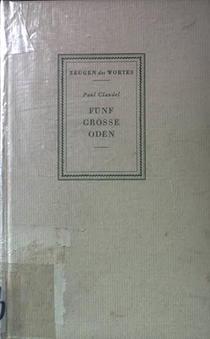 Bild des Verkufers fr Fnf grosse Oden. zum Verkauf von books4less (Versandantiquariat Petra Gros GmbH & Co. KG)