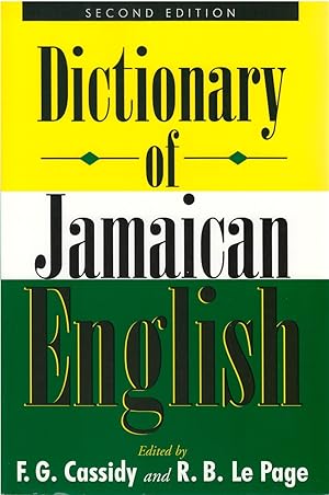 Immagine del venditore per Dictionary of Jamaican English venduto da The Haunted Bookshop, LLC