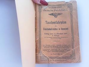 Deutsche Reichsbahn. TASCHENFAHRPLAN der Eisenbahndirektion Hannover. Gültig vom 26. Oktober 1921.