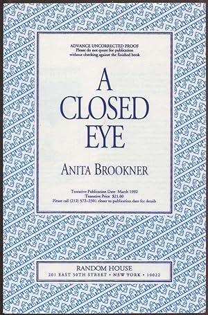 Seller image for A Closed Eye for sale by Between the Covers-Rare Books, Inc. ABAA