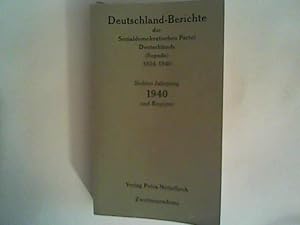 Bild des Verkufers fr Deutschland-Berichte der sozialdemokratischen Partei Deutschlands (Sopade) 1934-1940 , Siebter Jahrgang 1940 und Register zum Verkauf von ANTIQUARIAT FRDEBUCH Inh.Michael Simon