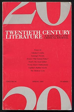 Bild des Verkufers fr Twentieth Century Literature: A Scholarly and Critical Journal - Vol. 34, No. 1, Spring 1988 zum Verkauf von Between the Covers-Rare Books, Inc. ABAA