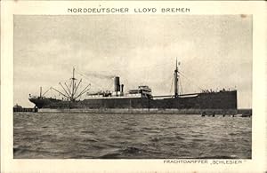 Ansichtskarte / Postkarte Dampfer Schlesien, Norddeutscher Lloyd Bremen, Frachtdampfer