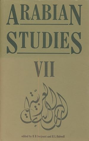 Bild des Verkufers fr Arabian Studies, Vol. VII. zum Verkauf von Fundus-Online GbR Borkert Schwarz Zerfa