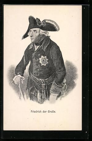 Bild des Verkufers fr Ansichtskarte Portrait Friedrich der Grosse zum Verkauf von Bartko-Reher