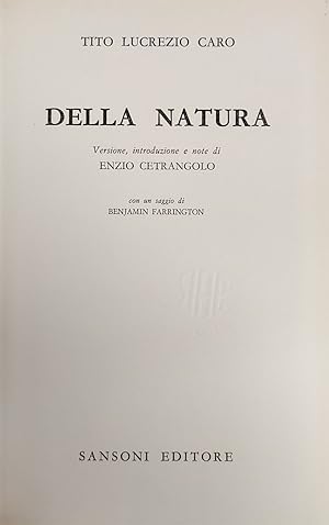 DELLA NATURA