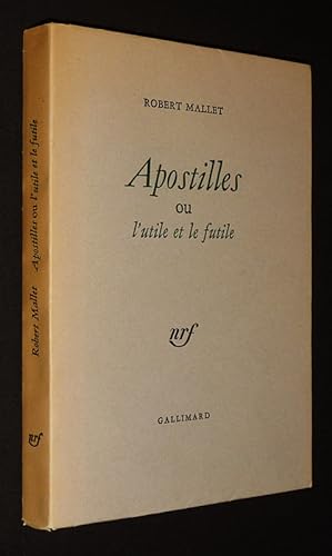 Bild des Verkufers fr Apostilles ou L'Utile et le futile zum Verkauf von Abraxas-libris