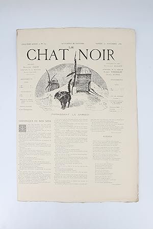 Seller image for Le Chat noir N254 de la cinquime anne du samedi 20 novembre 1886 for sale by Librairie Le Feu Follet