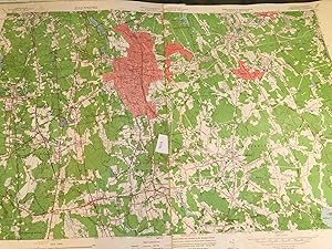 Topographic Maps Brockton and Whitman, MA 1949, 1962 2 maps