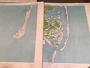Topographic Map Chatham and Monomoy Point, Cape Cod MA , 1961 and 1964 2 maps