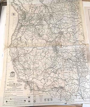Map Western United States of America and Southwest Canada 1931