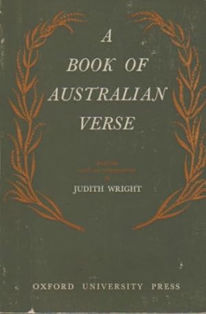 Bild des Verkufers fr A BOOK OF AUSTRALIAN VERSE zum Verkauf von WeBuyBooks
