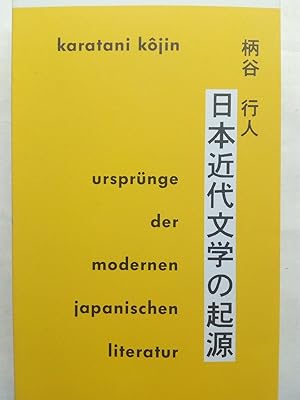 Imagen del vendedor de Ursprnge der modernen japanischen Literatur a la venta por Versandantiquariat Jena