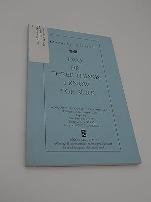 Seller image for Two or Three Things I Know for Sure for sale by Lee Madden, Book Dealer
