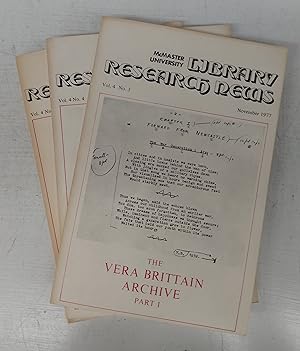 Seller image for The Vera Brittain Archive in McMaster University Library. Parts One, Two & Three for sale by Attic Books (ABAC, ILAB)