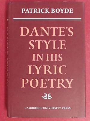 Seller image for Dante's style in his lyric poetry. for sale by Wissenschaftliches Antiquariat Zorn