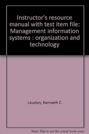 Seller image for Management Information Systems: Organization and Technology for sale by WeBuyBooks