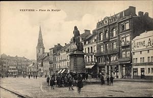 Seller image for Ansichtskarte / Postkarte Verviers Wallonien Lttich, Place de Martyr, Monument for sale by akpool GmbH