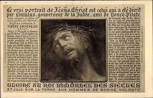 Ansichtskarte / Postkarte Il Redentore, Der Erlöser, Jesus mit Dornenkranz