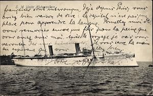 Bild des Verkufers fr Ansichtskarte / Postkarte Deutsches Kriegsschiff, SMS Hohenzollern, Kaiseryacht - MSP 70 zum Verkauf von akpool GmbH
