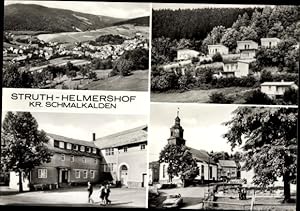 Bild des Verkufers fr Ansichtskarte / Postkarte Struth Helmersdorf Floh Seligenthal in Thringen, Panorama vom Ort, Gaststtte, Kirche, Wolga zum Verkauf von akpool GmbH