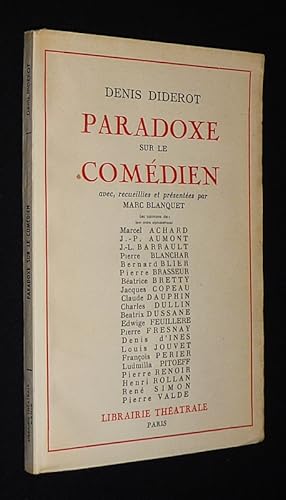 Seller image for Paradoxe sur le comdien for sale by Abraxas-libris