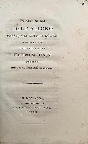 Di alcuni usi dellalloro presso gli antichi romani.