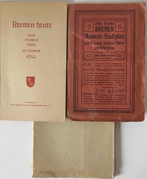 2 Bremer Stadtpläne und 1 Heft: Bremer Moment-Stadtplan nebst einem kleinen Führer durch Bremen u...