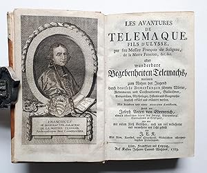 Bild des Verkufers fr Les Avantures de Telemaque, fils d'Ulysse, par feu messire Francois de Salignac, de la Motte Fenelon etc. - mit zahlreichen Kupfern und einer Landkarte, orig. Haplpergamen, 1783 zum Verkauf von Verlag IL Kunst, Literatur & Antiquariat