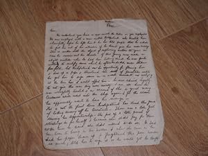 Manuscript Letter Written on Behalf of People Who Were Customer's